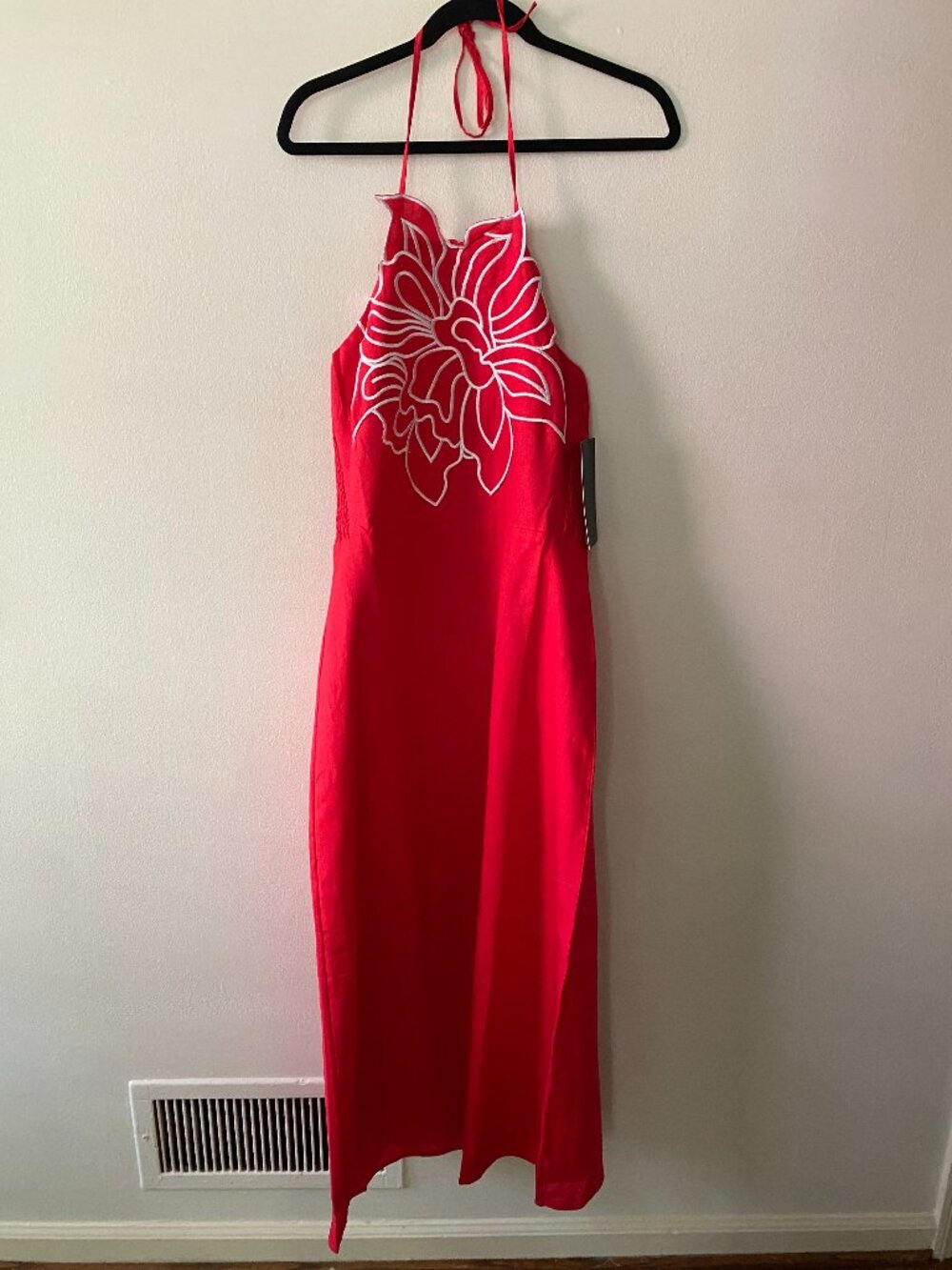 NWT Hyacinth House Tuckernuck Red Florian Maxi Linen Preppy Medium